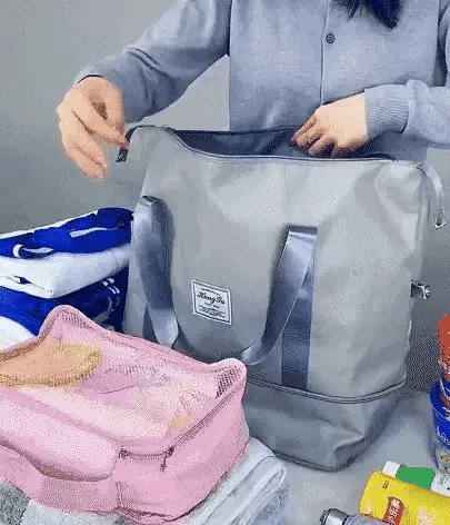 Large Capacity Folding Travel Bag Lightweight Waterproof Carry-on Luggage Bags