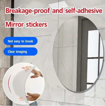 Mega Sale Offer - Shatterproof, Flexible, Stylish and Self Adhesive Oval Shape Mirror Sticker Rs 799