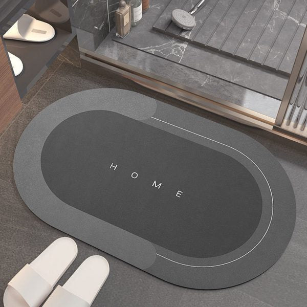 Super Absorbent Floor Mat, Memory Foam Bath Mat Absorbent Super Cozy Soft Strong Non-Slip Pvc Bathroom Rug Easy to Clean