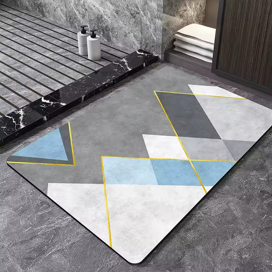 Rectangle Bath Mat – Super Absorbent & Non-Slip Water Absorbent Floor Carpet