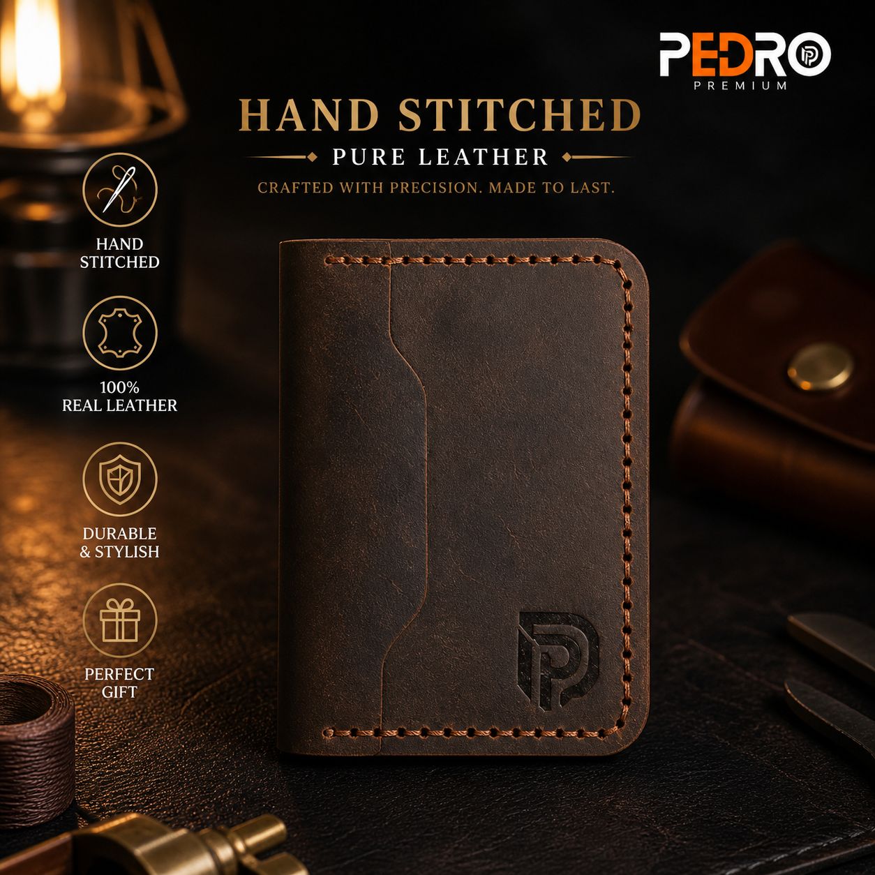 Premium Hand Stitched Wallet – 100% Pure Leather