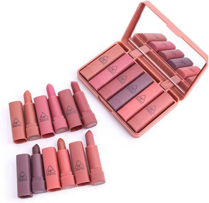 Heng Fang Mini Lipstick (Pack of 6) – Long Lasting Matte Shades