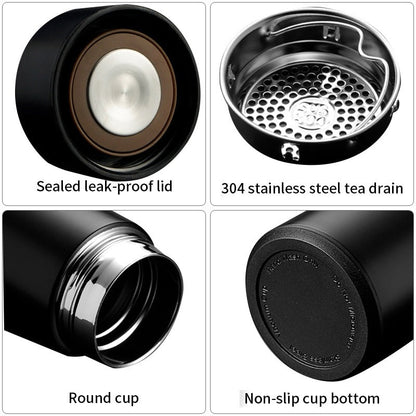 Smart Thermos Vacuum Flask With LED Temperature Display and Double Wall Insulated 500 ml Stainless Steel Keeps Hot/Cold Flask for Office/School/Gym/Car/Travel