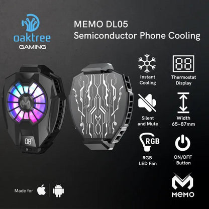 NEW MEMO DL05 RGB Cooling Fan | Portable Mobile Gaming Radiator
