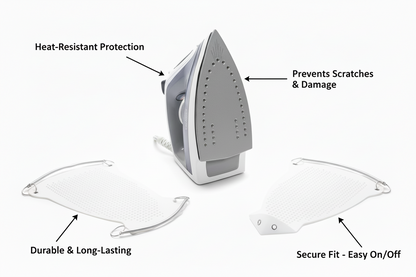 Non-Stick Iron Soleplate Cover | Iron Protector Shoe for Clothes – Heat Resistant & Fabric Safe