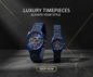 LT Royal Classic Navy Blue Couple Watch Set