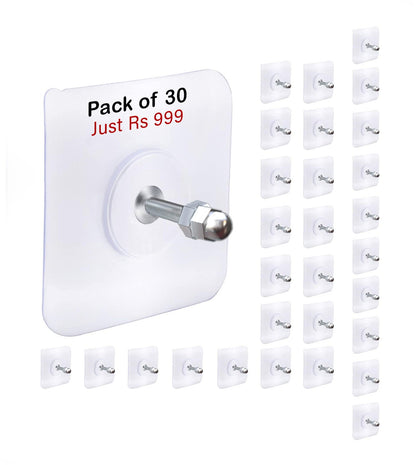 Punch Free Self Adhesive Screw Wall Hook For Home and Outdoor Use