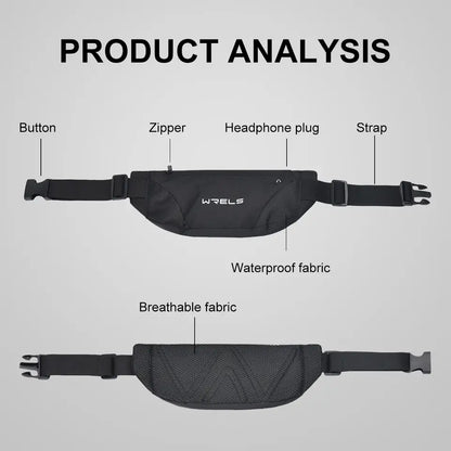 Outdoor Single Zipper Fitness Running Waist Pack Belt Bag For Men and Women
