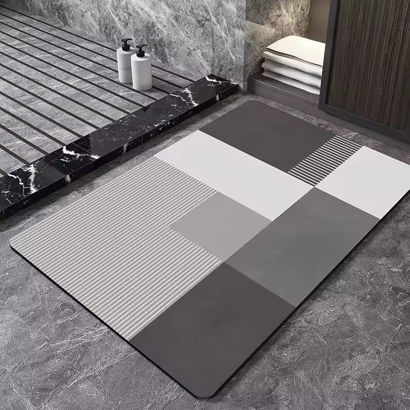 Rectangle Bath Mat – Super Absorbent &amp; Non-Slip Water Absorbent Floor Carpet