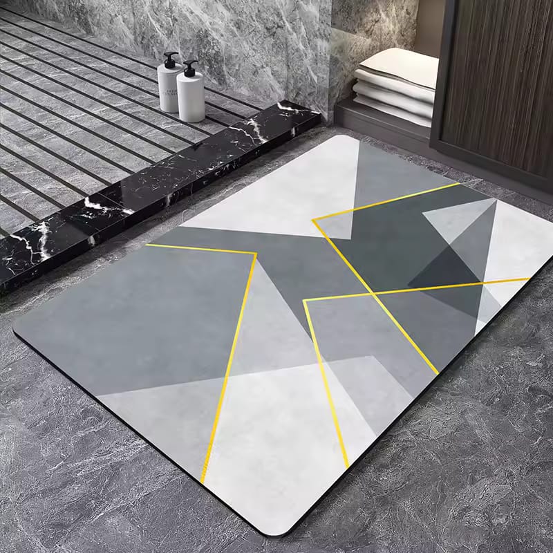 Rectangle Bath Mat – Super Absorbent &amp; Non-Slip Water Absorbent Floor Carpet