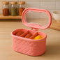 New ClothShape 3 Portion Spice Jar with Spoons Mix/Random colour
