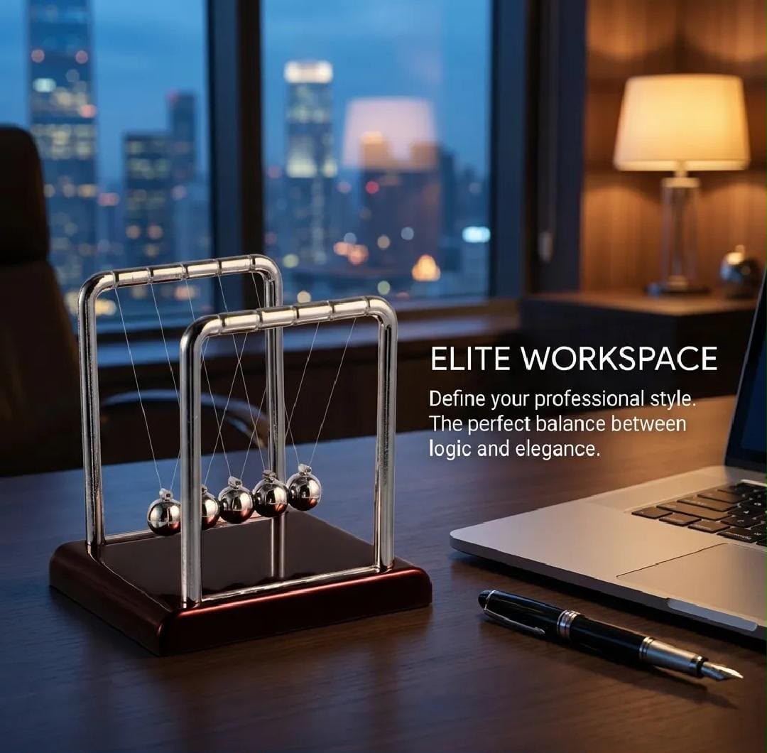 Newton's Cradle Balance Balls – Executive Desk Toy & Office Decor