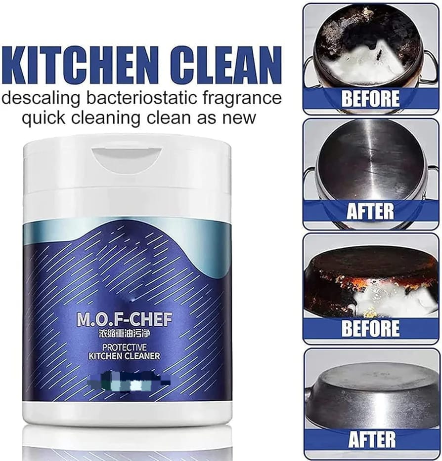 Mof Chef Heavy Duty Kitchen Oil Stain Cleaning Powder