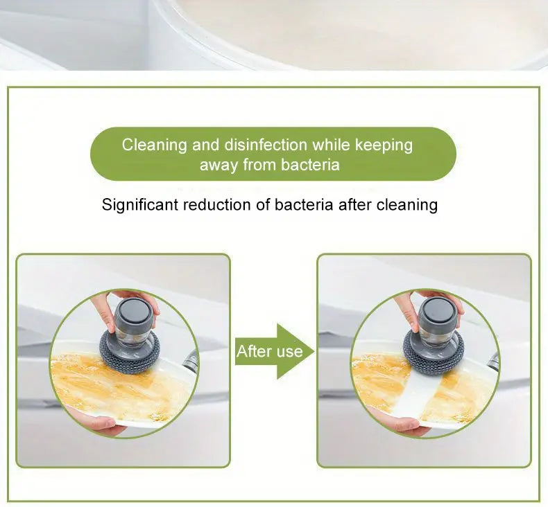 Kitchen Cleaning Dish Brush Scrubber with Soap Dispenser