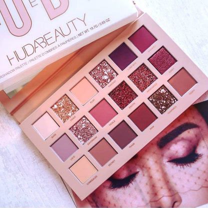 Pack of 6 - HudaBeautyEye Shadow + 3 Eyebrow Razors + 5 in 1 Lipstic + 36 H Marker Liner