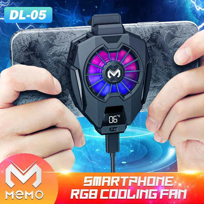 NEW MEMO DL05 RGB Cooling Fan | Portable Mobile Gaming Radiator