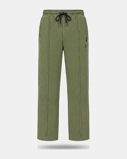 Tigon Premium Trousers - Olive Green - waffle knit drawstring trouser