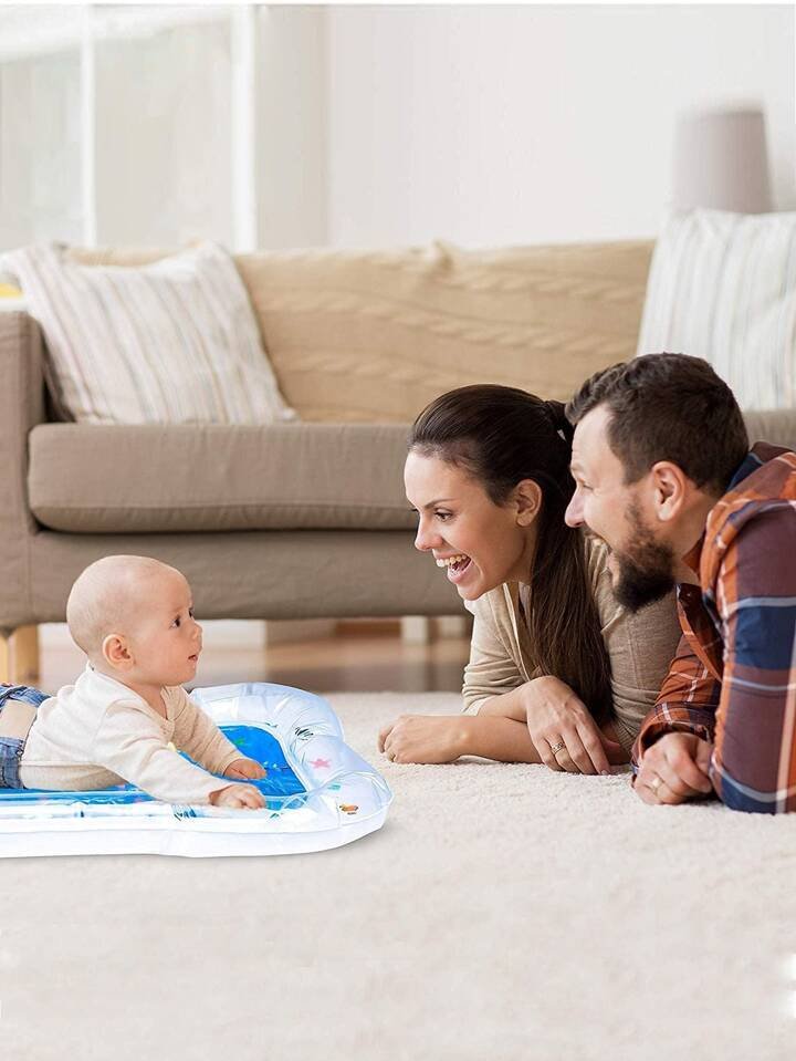 Inflatable Tummy Time Water Mat for Baby Water Play and Splashing fun